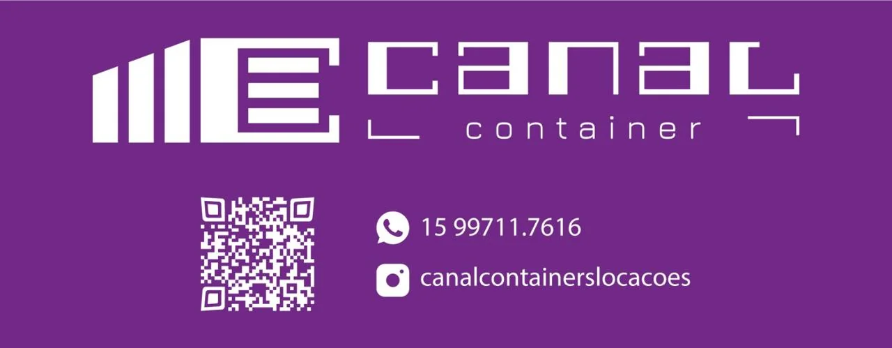 Container com painel de publicidade — Canal Container