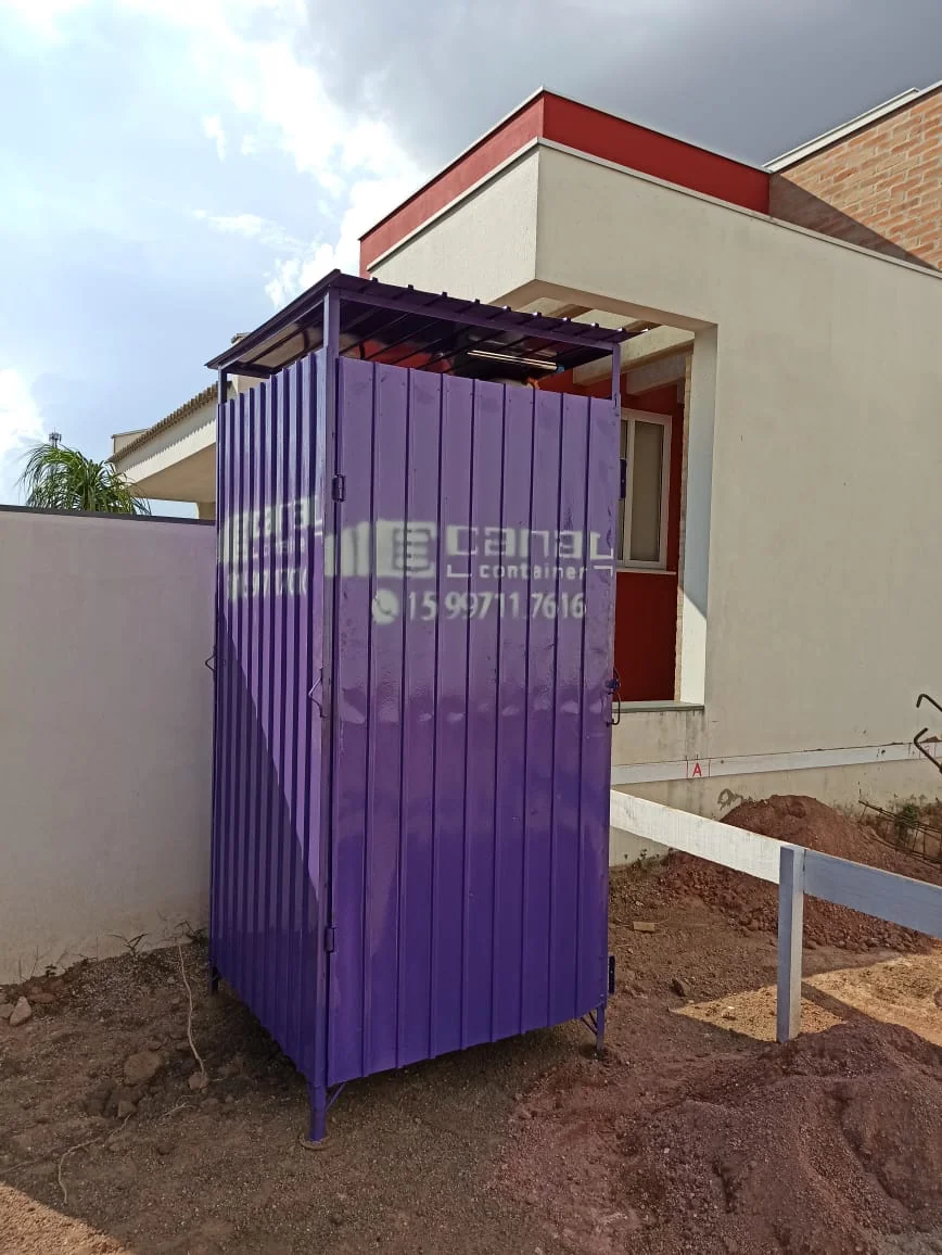 Obra com container